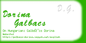 dorina galbacs business card